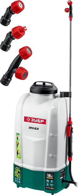 Опрыскиватель аккумуляторный, ЗУБР 18 В, Li-Ion, 15 л бак, без аккумулятора, серия «Мастер» (ОПЛ-15) фото 1