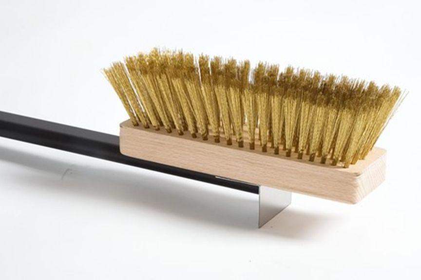 Щетка для печи 120 см. 20*5,5 см. поворотная, с медной щетиной h=5 см. со скребком Gimetal /1/ фото 1