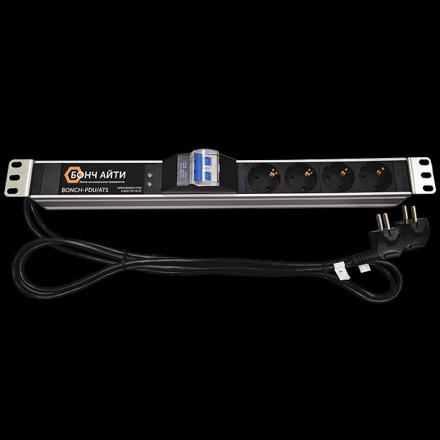 Блок розеток с АВР BONCH-ATS/PDU 8A-4S-Av-S/S фото 1