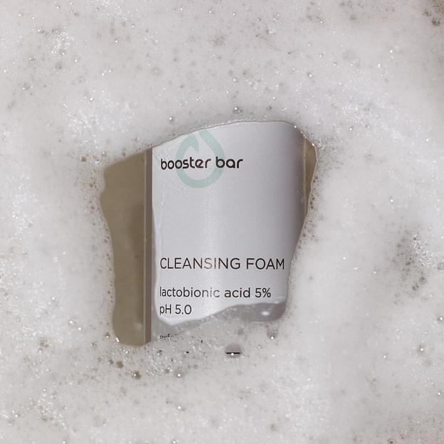Пенка для умывания с лактобионовой кислотой Booster bar «Cleansing Foam Lactobionic Acid» 5%, pH 5.0, 80 мл ОПТ фото 3