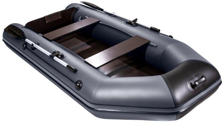 Лодка Аква 2800 слань книжка, киль, 2800*1320*360 мм., цвет: графит-черный фото 3