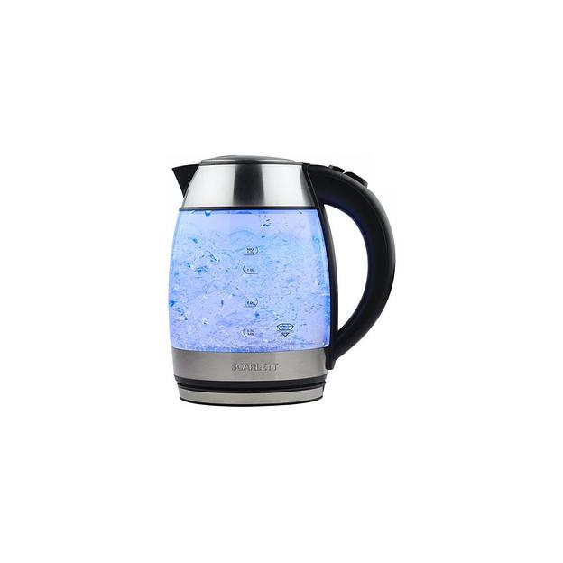 Чайник электрический Scarlett SC-EK27G94, 2200Вт, нержавеющая сталь фото 1