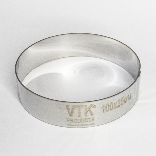 Форма для выпечки и заморозки Кольцо диаметр 100 мм высота 25 мм фото 1