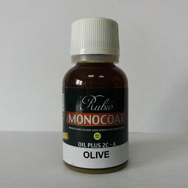 Масло Rubio Monocoat Oil Plus 2C component A, Olive, 20 ml фото 1