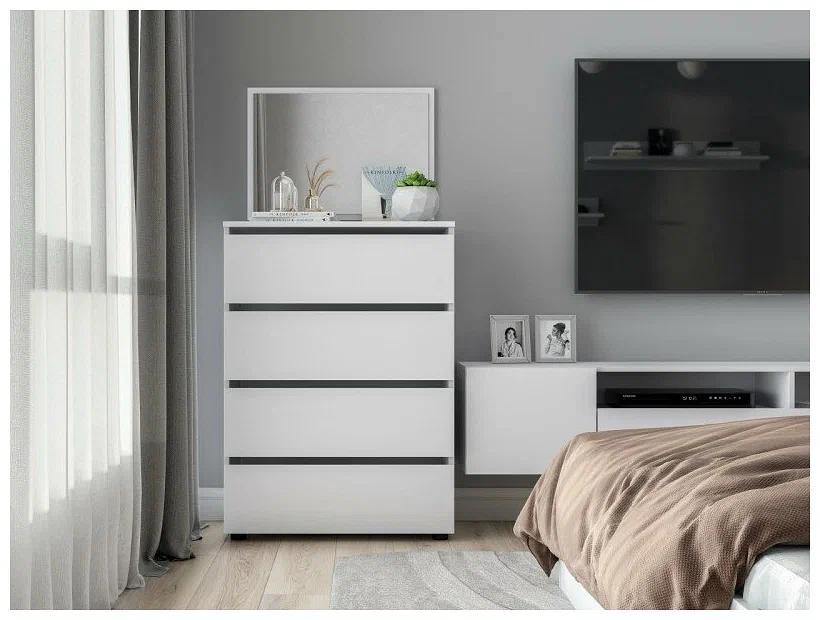 Комод «Токио» 4 ящика, белый текстурный фото 1