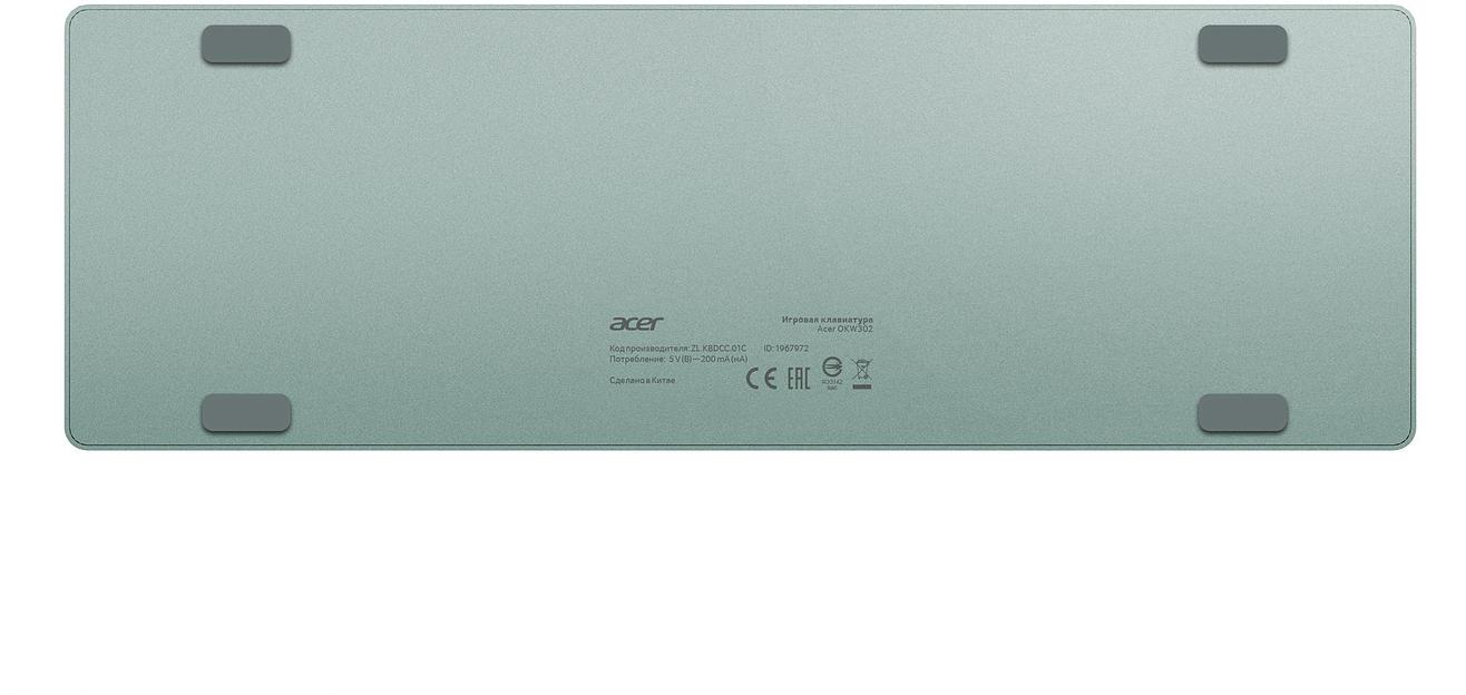 Клавиатура Acer OKW302 механическая серебристый USB for gamer LED (ZL.KBDCC.01C) фото 2