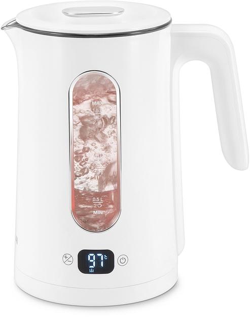 Чайник электрический Hyundai HYK-G5510 1.5л. 2200Вт белый/прозрачный корпус: стекло фото 3