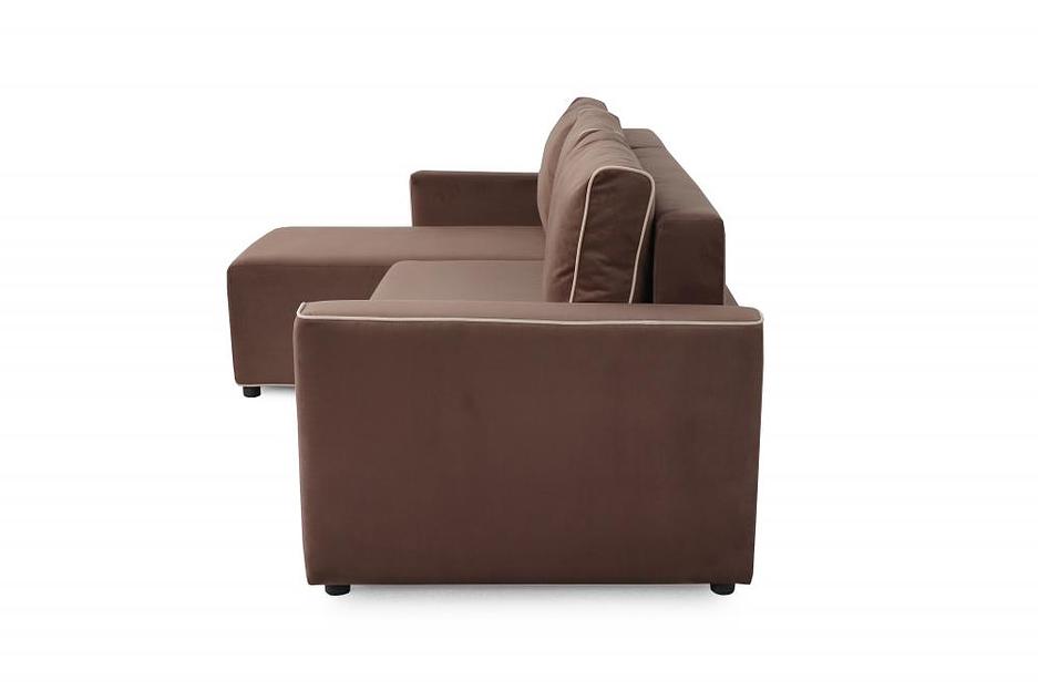 Угловой диван «Некст» СТАНДАРТ, Мора темно-коричневый фото 4