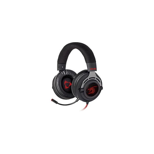 Гарнитура игровая Defender Aspis Pro, для компьютера и игровых консолей, накладные, проводные, черный / красный [64221] фото 1