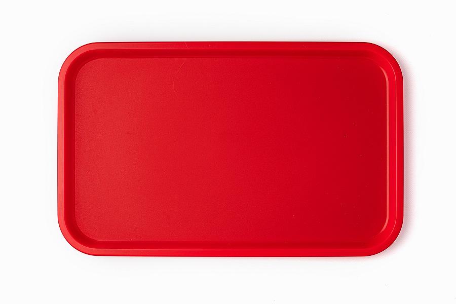 Поднос 52,5*32,5 см. красный поверхность шагрень (163) MG /1/10/ фото 1