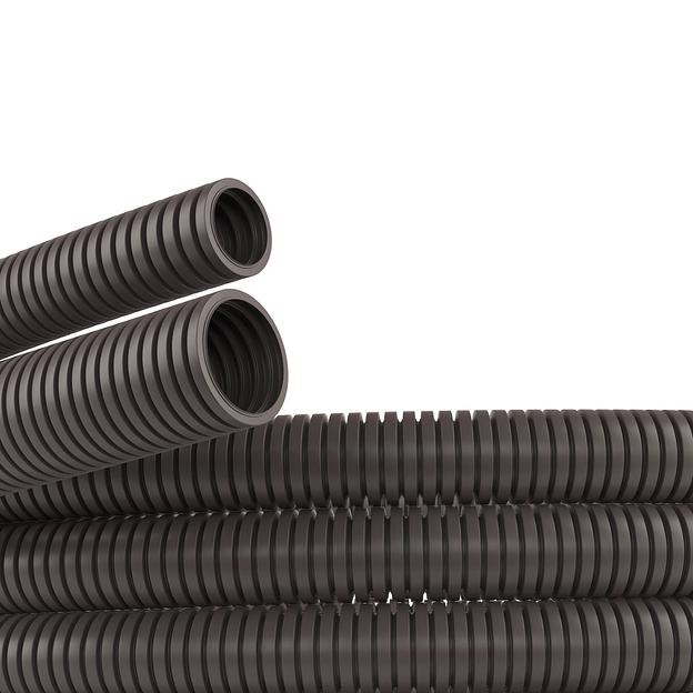 Dkc PA601013F0 Труба гофр. DN 10мм, ПВ-0, D вн 9,7 мм, D нар 13,0 мм, полиамид 6, цвет тёмно-серый, без протяжки 50 м фото 1