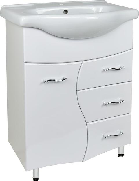 Тумба Софи 60 DORATIZ 9912.002, белая, под умывальник Элегия 60 с 3 ящиками фото 1