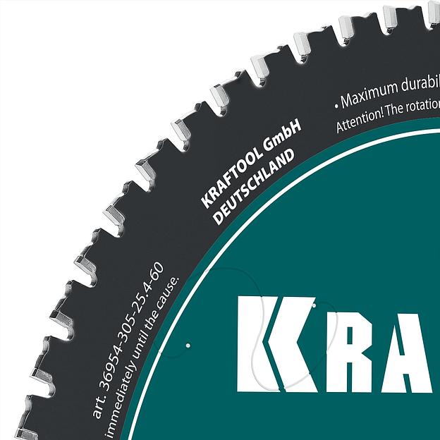 KRAFTOOL Metal Cut 305 х 25.4 мм, 60Т, диск пильный по металлу и стали (36954-305-25.4-60) фото 2