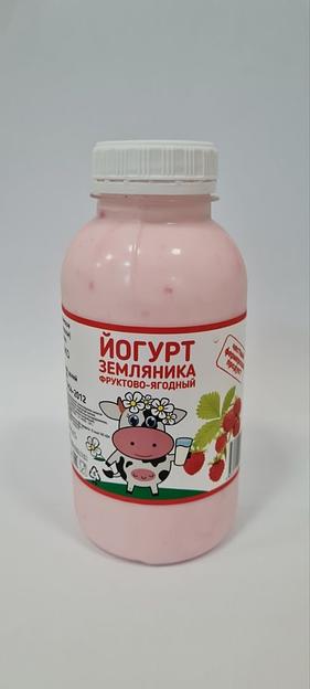 Йогурт фруктово-ягодный «Земляника» с м.д.ж. 3,2%, опт фото 1