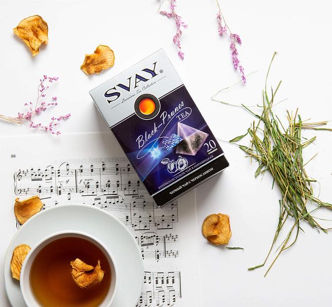 Чёрный чай с черносливом Svay «Black Prunes» 20×2.5 г, опт фото 1