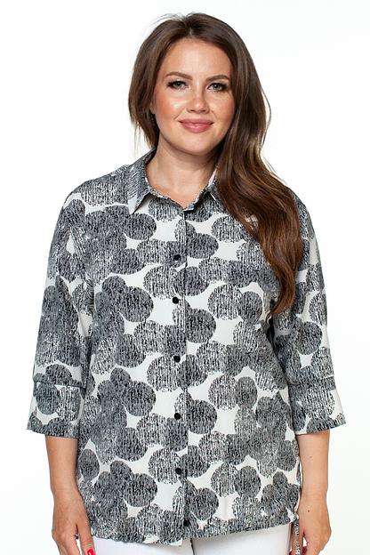 Рубашка женская 4104/03/Черный, молочный фото 3