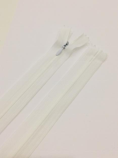 Молния потайная 20см.  Белый фото 1