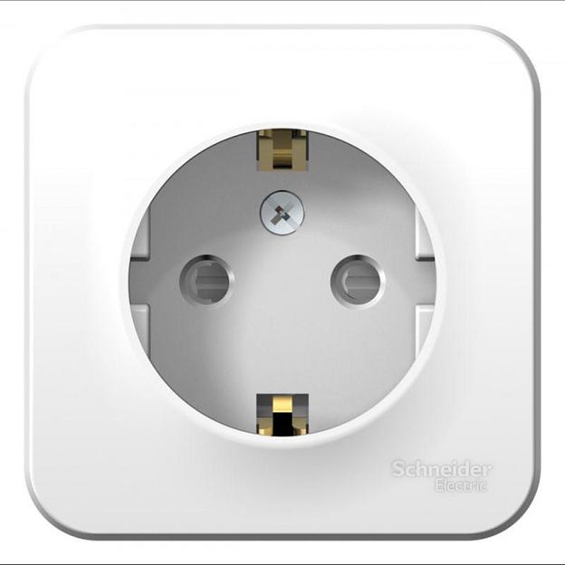 Systeme electric BLNRA011121 BLANCA О/У РОЗЕТКА с заземлением со шторками МОНТ. ПЛ.16А, 250В, БЕЛЫЙ фото 1
