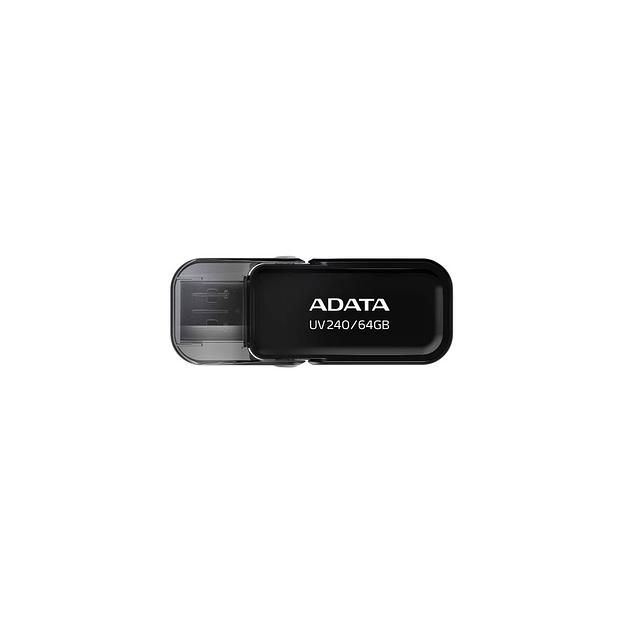 Флешка USB A-Data UV240 64ГБ, USB2.0, черный [auv240-64g-rbk] фото 1