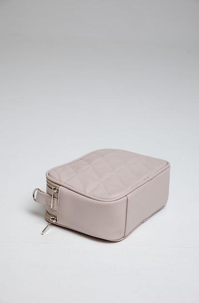 Женская сумка кросс-боди серо-бежевая опт фото 5