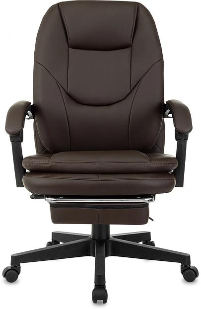 Кресло руководителя Бюрократ CH-868N-F коричневый эко.кожа крестов. пластик подст.для ног фото 2