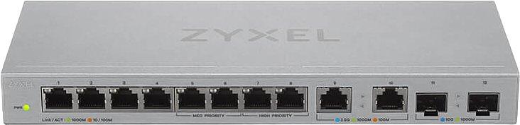 Коммутатор Коммутатор Zyxel XGS1010-12, 8xGE, 2x1/2,5GE, 2xSFP+, настольный, бесшумный (XGS1010-12-ZZ0102F) фото 2