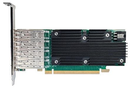 Сетевая карта Silicom 25Gb PE425G4i81L-XR Quad Port SFP28 25 Gigabit Ethernet PCI Express Server Adapter X16 Gen4, Low Profile, Based on Intel E810-CAM1, Support DAC cable (PE425G4i81L-XR) фото 1