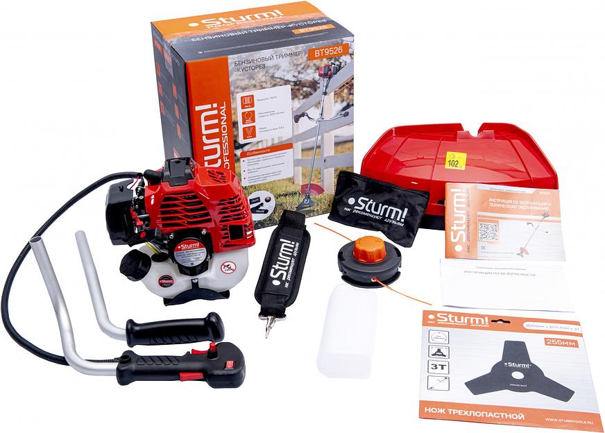 Триммер бензиновый Sturm! BT9526 850Вт 1.16л.с. неразбор.штан. реж.эл.:леска/нож упак.:1шт. фото 9
