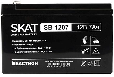 Батарея для ИБП Бастион SKAT SB 1207 12В 7Ач фото 2
