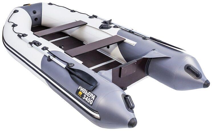 Лодка Ривьера 3400 СК Компакт, 3400*1600*460 мм., цвет: серый-графит фото 1