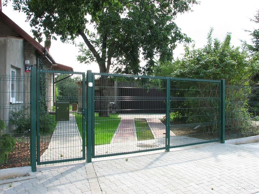 Ворота распашные 1730×4000×4 мм для 3D забора фото 3