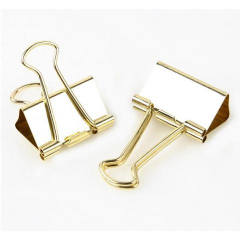 Зажимы для бумаги 32мм, 12шт, золотые, Attache Selection фото 1