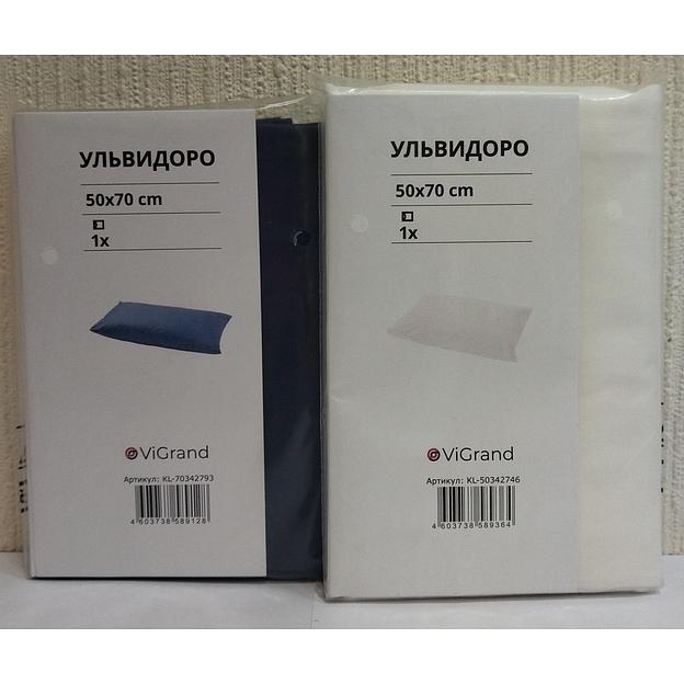 Наволочка УЛЬВИДОРО (ИКЕА УЛЛЬВИДЕ) 50x70, темно-синий, поплин KL-70342793 фото 5