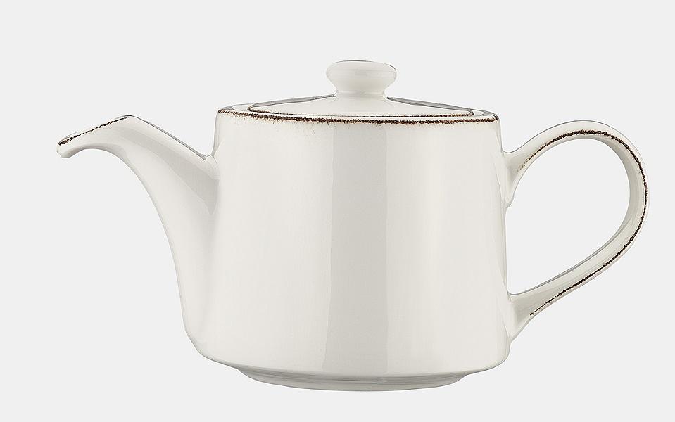 Чайник 400 мл. заварочный Ретро коричневый край, форма Банкет /1/6/ фото 1