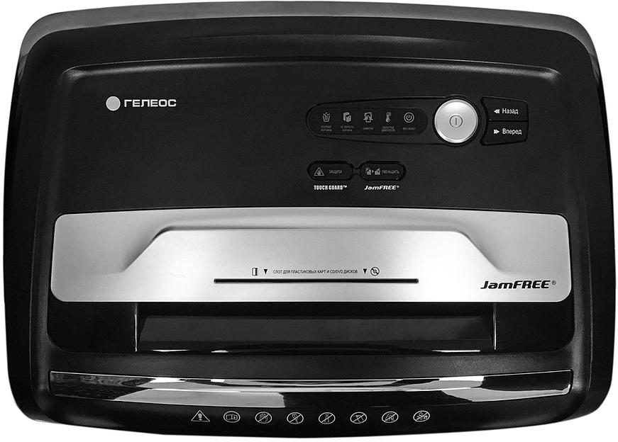 Шредер Heleos УМ35-4 черный (секр.P-4) фрагменты 23лист. 35лтр. скрепки скобы пл.карты CD фото 3