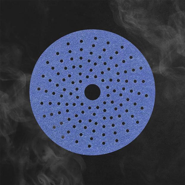 Абразивный круг Ceramic 150 mm P60 Multiholes на липучке, опт фото 1