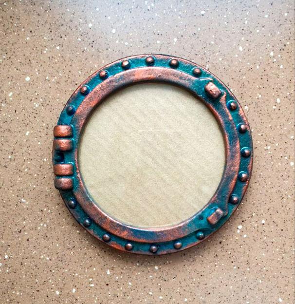 Фоторамка круглая медный иллюминатор фото 1