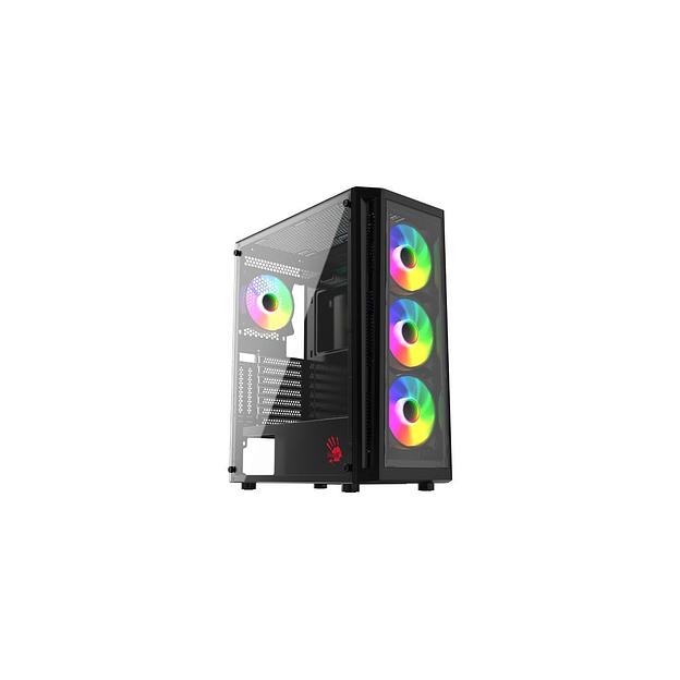 Корпус ATX BLOODY BD-CC120F, Midi-Tower, без БП, черный [bd-cc120f-bk] фото 1