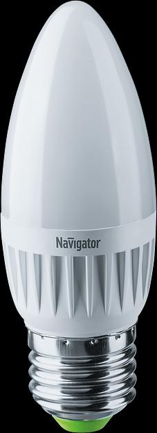 Лампа светодиодная LED 7вт E27 теплый матовая свеча фото 1