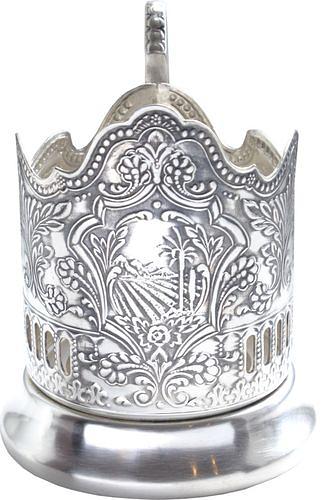 Подстаканник никелир. посеребр. Пальма /1/ фото 1