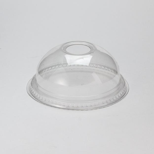 Крышка купольная "Pulsar" прозрачная d78мм с круглым отверстием - 50 шт фото 1