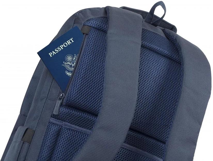 Рюкзак для ноутбука 17.3" Riva 8460 темно-синий полиэстер женский дизайн фото 7