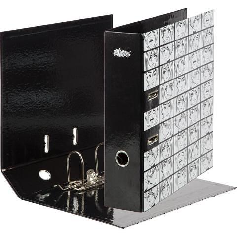 Папка-регистратор, А4, 80 мм, ламин.бумага/ламин.бумага, черный, №1 School Аниме Комикс фото 1