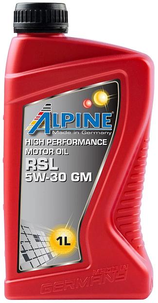 Масла для двигателей Alpine RSL 5W-30 GM, 1 л, опт фото 1