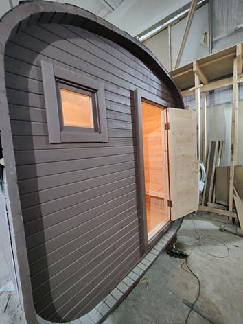 Баня-бочка овальная «Вид 1» фото 4