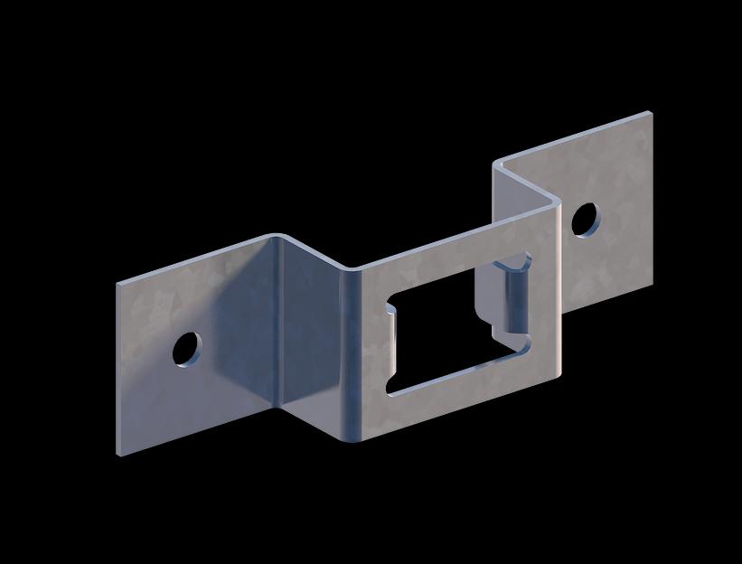 Скоба для стоек К1157 УТ2.5 оцинкованная фото 1