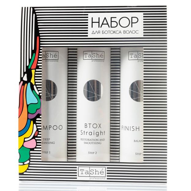 Tashe professional набор для ботокса волос 300/300/300мл (шампунь+состав для ботокса+маска) фото 1