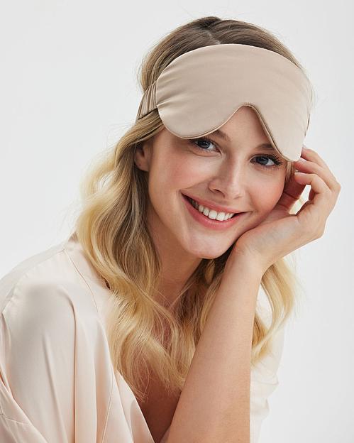 Шёлковая маска для сна Classic «Cappuccino» ОПТ фото 6