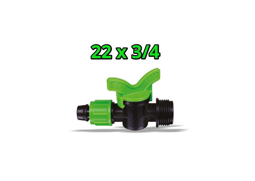 Кран гайка-резьба 22×3/4 SERDRIP фото 1