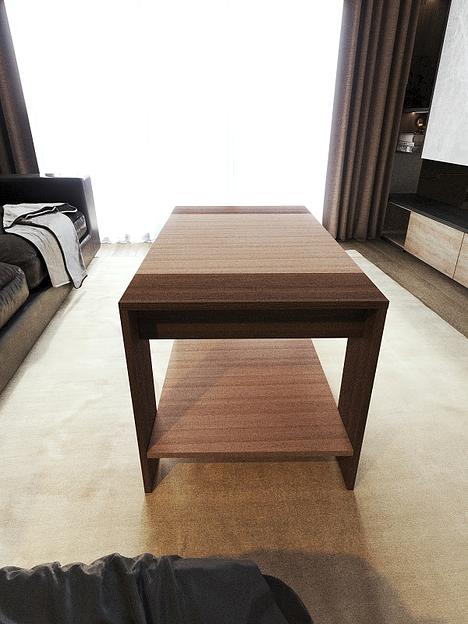 Столик журнальный Wood&Stone «Шеда» ясень шимо темный, ясень шимо светлый 90×50.2×50 см фото 5